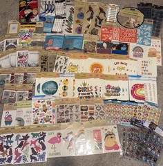 Large Lot Of Over 100 Packs For Crafting Stickers Scrapbooking Hobby DIY
