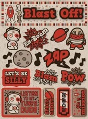 Reminisce Signature Series 3-Dimensional Sticker, Robot