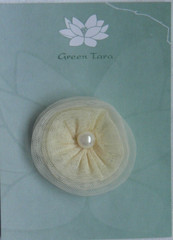 TUTU Lace Flower CREAM – Single – Pearl Centre 50mm CC NJC
