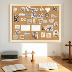 Boho Prayer Board Supplies – 164 Pcs Brown Bible Verse Jesus Christian Bulletin