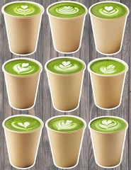 Matcha Latte Vinyl Die Cut Stickers Set Scrapbooking Laptop Water Bottle
