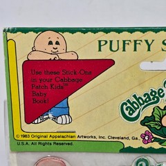 VINTAGE 1983 CABBAGE PATCH KIDS PUFFY STICKERS STICK-ONS NEW IN PACKAGE SEALED