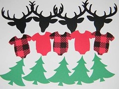 Lumberjack Party Confetti – Woodland Baby Shower – Trees, Deer and Jumpsuits