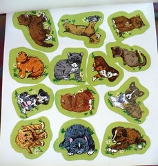 STANDARD REDI-STIX PUPPIES AND KITTENS 78 SEALS 6 SHEETS