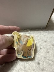 Vintage Elephant Holographic 3D Sticker *RARE* lenticular