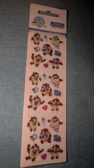 Vintage Sandylion Stickers Prism Baby Looney Tunes Taz 1 sheet New Pack