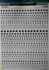 Mecanorma Dry Transfer Lettering A4, Graphic Products, TT S306 TOPTYPE Symbols