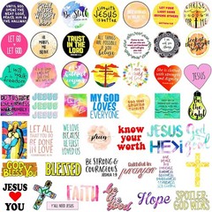 220Pcs Inspirational Christian Stickers Bulk Vinly Waterproof Bible Verse Jesus