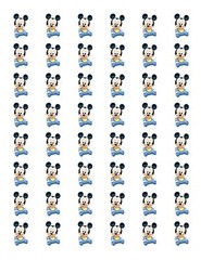 48 BABY MICKEY MOUSE ENVELOPE SEALS LABELS STICKERS 1.2″ ROUND