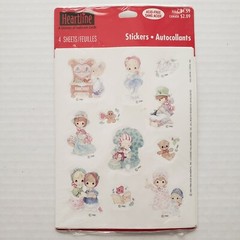 Vintage 2001 Hallmark Heartline Precious Moments 44 Stickers (4 Sheets x 11) New