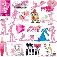 PINK PANTHER VARIETY DIE CUT VINYL 50 CT STICKER PACK