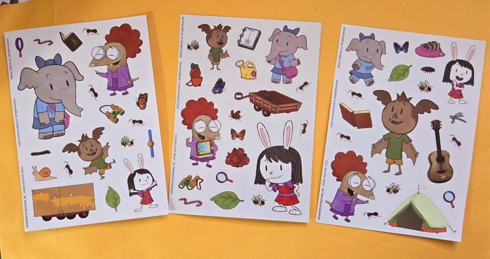 Elinor Wonders Why Sticker Sheet Lot Of 3