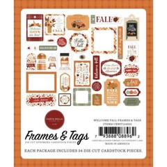 Crafts CB Frames Tags Welcome Fall Vintage Truck Pumpkins Cart Flowers My Season
