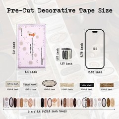 822pcs Vintage Motivational Quote Stickers Set, Decorative Tape for Scrapbooking