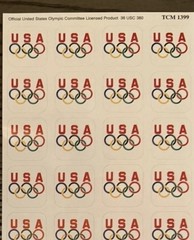 VTG 2000s Rare USA United States Olympics Sticker Lot TCM & Eureka Country Flags