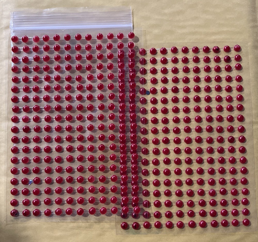 2PK Crafter’s Square Jewel Stickers PINK 1 Sheet 216 Count NIP