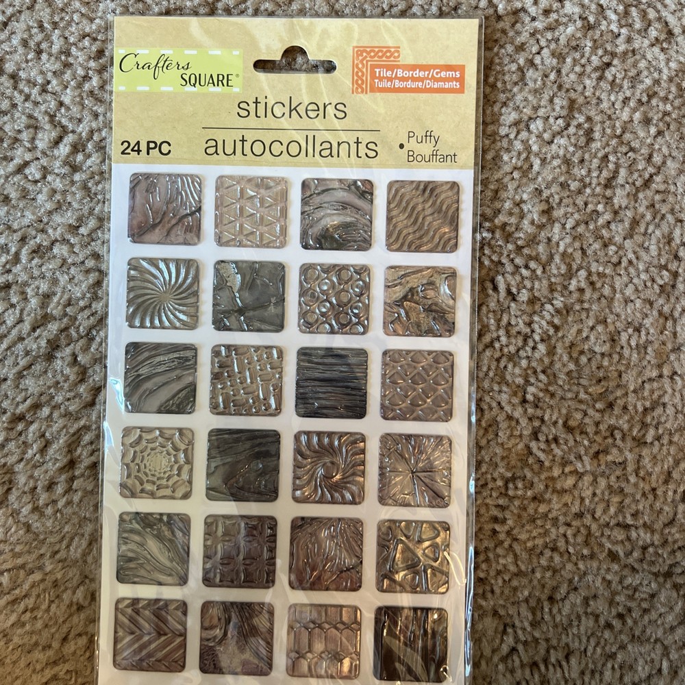 *Crafter’s square Stickers Tiles Textured