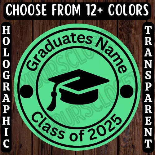 40 GRADUATION CUSTOM STICKERS 2″ CLASS OF 2025 LABELS SEALS SCRATCH RESISTANT