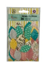 5 Pkg Lot Prima Marketing Paper Fabric Flower Embellishments Scrapbooking Crafts