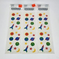 3 VINTAGE FRANCES MEYER STICKERS PLANETS STARS MOON SPACE SEALED NEW IN PACKAGE