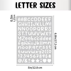 2688 Pcs Alphabet Stickers 24 Sheets Small Letter Stickers,0.5» Self-Adhesiv…