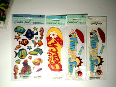 Large Lot Creative Touch Stickers Beach Summer Travel NEW 13 Packs 3D Layers