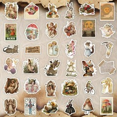 300 Pcs Vintage Stickers, Junk Journal Supplies, Cute Stickers for Journaling Su