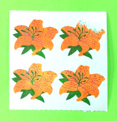 Great 7 Pearlescent Tiger Lillies Flowers Sticker Mod