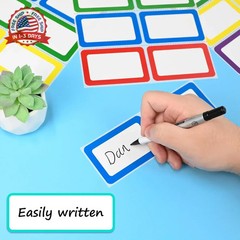 L LIKED 200 Stickers – 3.5″ x 2.25″ Colors Plain Name Tags Stickers with Perfora