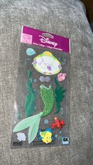 Disney+EK Success Ariel Little Mermaid Princess Fabric Fin Dimensional Sticker