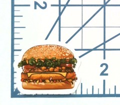 Double Cheeseburger Fast Food Sticker Scrapbook Journal Planner Die Cut Paper