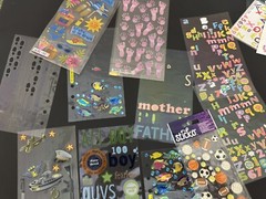 Scrapbooking Stickers Junk Drawer Lot School Family Holiday Alphabet Kids Sports