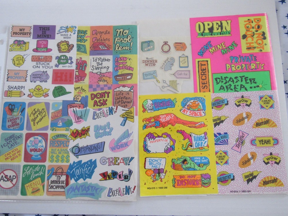 Motivation Romance Statement & Alphabet Vintage Sticker Assortment