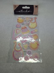 Lot of Sticko Stickers – 4 Packs – Butterfly Foil, Baby, Cupcakes, Valentines