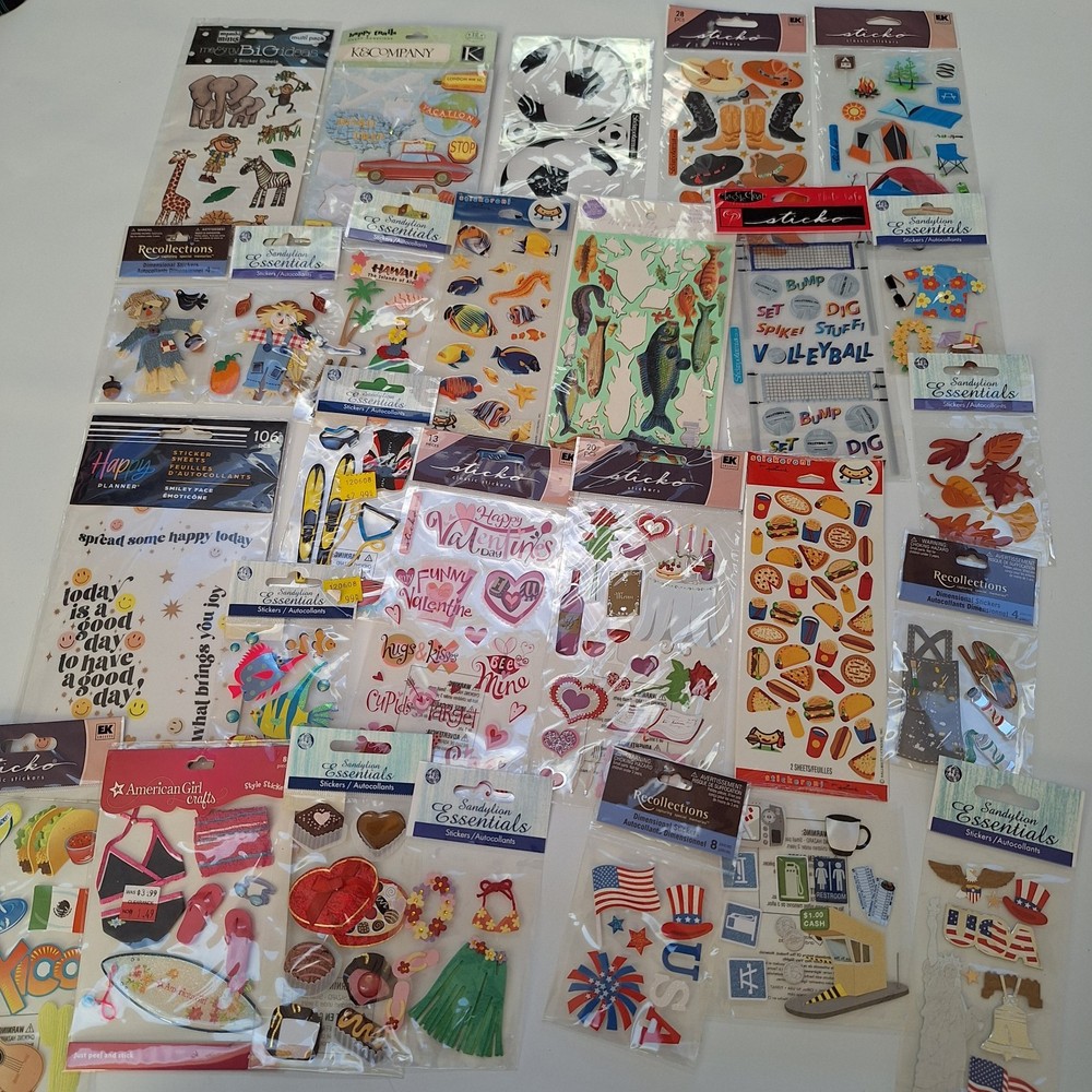 EK Success Sticko Sandylion Stickeroni Stickers Lot 50 Scrapbooking Craft Art