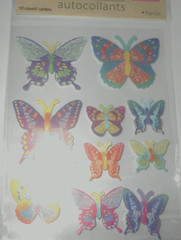 BUTTERFLIES Butterfly Bright Blue Green Orange Yellow Crafter’s Square Stickers