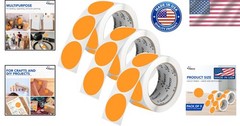 Fluorescent Orange Circle Dot Stickers 1500 Labels