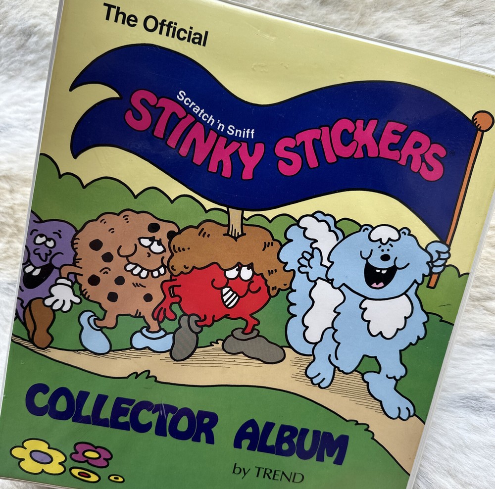 vintage Trend 80s Stinky sticker collector Album Binder Book 1983 & pages