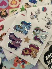 ♡10 Mods Sandylion Mix CHARACTER Grab Mystery Vintage Stickers Variety Random ♡