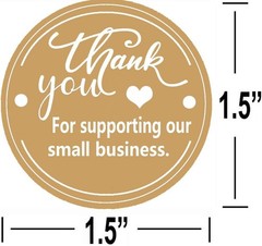 Thank You for Supporting Our Small Business Sticker Labels