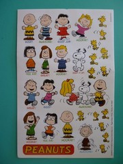 Peanuts Gang Stickers (4) Large Sheets 9×6 Snoopy Woodstock Charlie Brown Linus