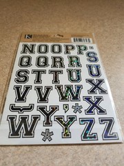 K & Company/Life’s Little Occasions~Black Pep Rally Alphabet Stickers