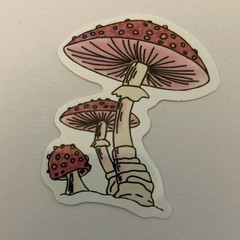 14 Multicolor Mushroom Stickers Set – Flowers & Plants, Mushroom Designs