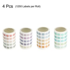 5000 Dots Washi Tape Round Coding Labels Roll 8mm Self-Adhesive Multiple Colors