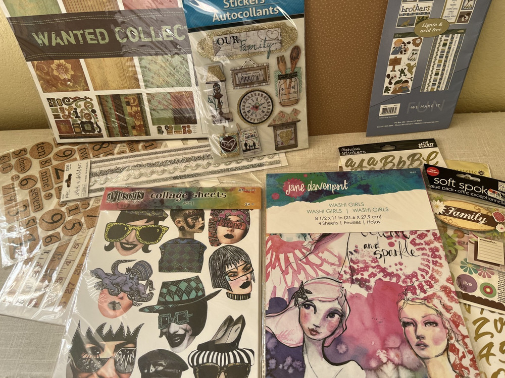 Large Lot Emphera Stickers and More DYlusions Paper Embellishments