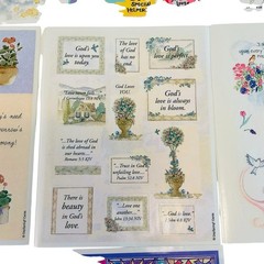 Christian Stickers Lot Religious Mixed Scripture Encouragement Vintage 54 Sheets