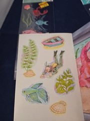 Fish & Turtle Scrapbooking Sticker Lot Of 4