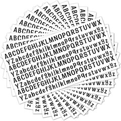 2500 PCS Black Letter Stickers Small, 0.5 Inch Vinyl Alphabet Stickers for Scrap