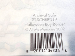 All My Memories Halloween Clear Border Stickers Candy Corn Crooked Fence 6pc NOS