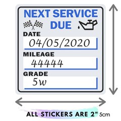 250pcs Oil Change Stickers Next Service Due Reminder Roll Car Window Sheet Label